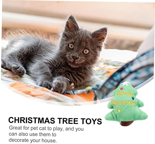 MIPCase 3PCS בובות חתול ציוד יצירתי ציוד שיניים בקיעת מחמד עיצוב חג מולד לחיזה צעצועים לחופשה לעיסה גורים