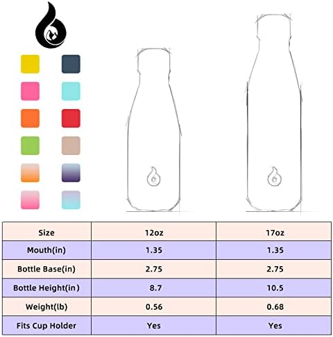 BJPKPK 12OZ בקבוקי מים ילדים בקבוק מים מבודד נירוסטה שומרים על קר וחם, ורוד