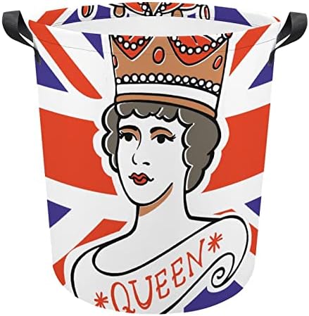 המלכה של בריטניה כביסה סל כביסה מתקפל סל כביסה בגדי אחסון תיק