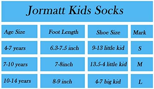 Jormatt 8 זוגות גרביים של ילד פעוטות גרבי כותנה חתוכות נמוכות לילדים, בנות חצי כרית גרבי קרסול אתלטיות