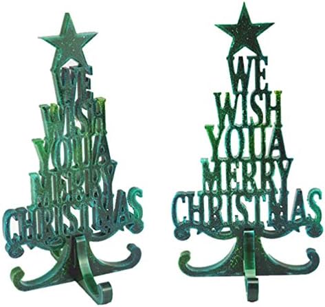 Exceart 3d עץ חג המולד סיליקון עובש כוכב אנו מאחלים לכם חג מולד חג שמח עץ חג המולד Diy Craft Craft Chusting
