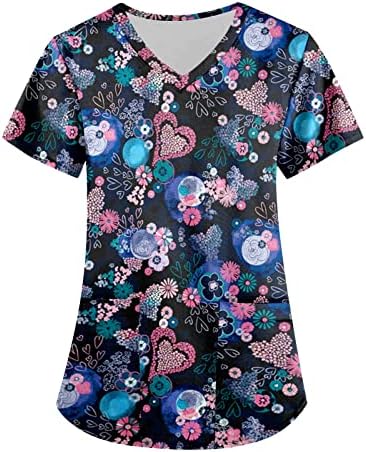 צמרות קיץ נשים Kawaii חמוד הדפס גרפי חמוד y2k חולצות עם שרוול קצר גדול