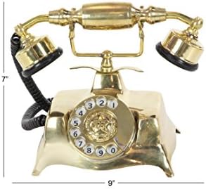 דקו 79 טלפון עתיק, 9 W x 7 H, פליז, שחור