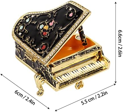 קופסת תכשיט פסנתר של Cyrank, עיצוב פסנתר אמייל תלוי קופסת תכשיטים דקורטיבית קופסת תכשיטים דקורטיבי