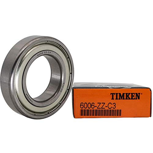 TIMKEN 6006 -ZC3 2 PCS מיסבי חותם מתכת כפולה 30x55x13 ממ, ביצועים משומנים ויציבים מראש וחסכוני, מרווח