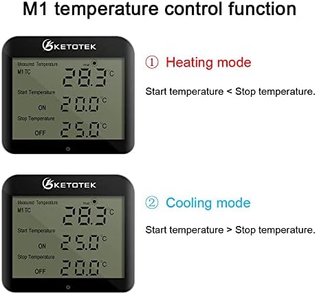 בקר טמפרטורה דיגיטלית של Ketotek Outlat