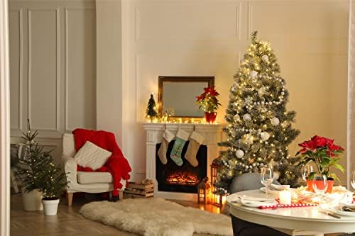 אוצרות קרוליין CK3511CS צעצוע שועל טרייר טרייר עץ חג המולד גרב חג המולד, אח תלויה גרביים עונת חג המולד