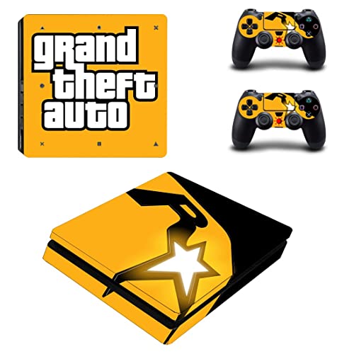 עבור PS5 Digital - Game Grand GTA גניבה ומדבקת עור Auto PS4 או PS5 לפלייסטיישן 4 או 5 קונסולה ובקרים