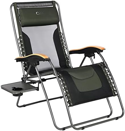 פורטל רשת גדולה לאחור אפס כוח משיכה שכיבה כסאות פטיו, מושב מרופד XL מתקפל כיסא טרקלין פטיו