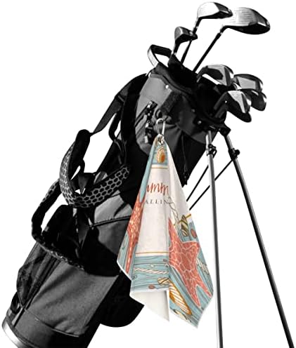פרדיק סיסטאר חבל צדפים עץ גולף מגבת עבור גולף שקיות עם קליפ עבור גברים & מגבר; נשים גולף אביזרי מצחיק