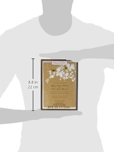 אולפני גרטנר ציפורי כסף זהב ציפורים קראפט ערכת הזמנה לחתונה בהדפס בבית, כרטיסי תגובה 5 x 7 ו