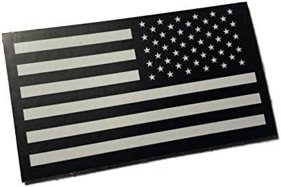 דגל אמריקאי שחור לבן הפוך IR IR אינפרא אדום דגל רפלקטיבי טלאי מורל טקטי