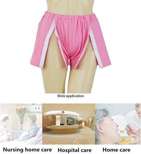 נשים GAOFAN מכנסיים מטופלים בגדים לטיפול בחולים, קל ללבוש ומורידים כותנה טהורה לשבר, חולים/קשישים מרותקים