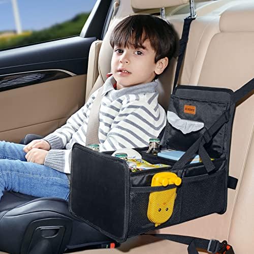 מארגן רכב לילדים מושב אחורי-מארגני רכב קלים לגיעה ואחסון למושב אחורי בין מושבים עם קופסת רקמות וכיסים צדדיים,