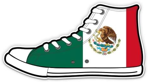 נעלי ספורט דגל מקסיקני - מדבקת ויניל 3 אינץ