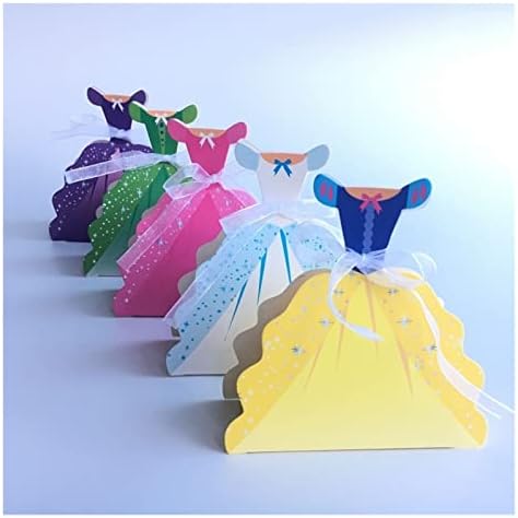 Lianai Suiyuan 50 pcs בנות נסיכה קנדי ​​קנדי ​​מקלחת לתינוק לטובת תיבת יום הולדת מתנה לילדים קישוט קישוט קופסאות