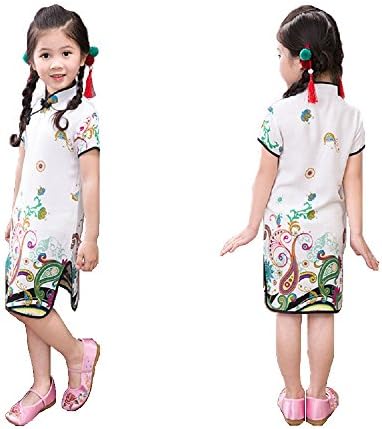 בנות תינוקות פרחוניות בנות צ'י-פאו בגדי שמלות שנה חדשה סינית שמלות QIPAO ילד צ'ונגסאם