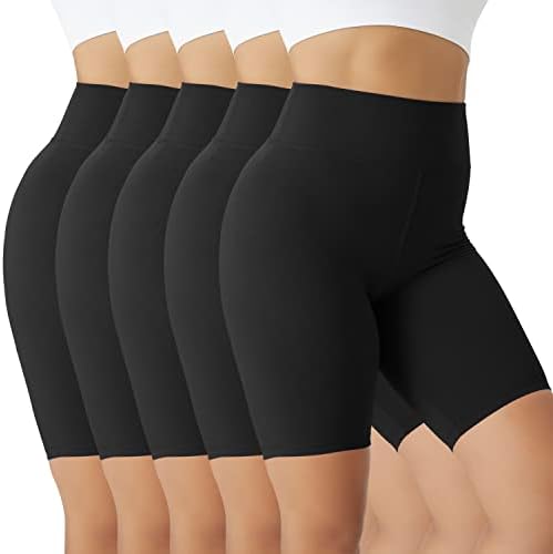 מכנסי יוגה ואלנדי לנשים מכנסי אופנוען בעלי מותניים גבוהים מכנסיים קצרים חמאה אימון רך מפעיל מכנסיים