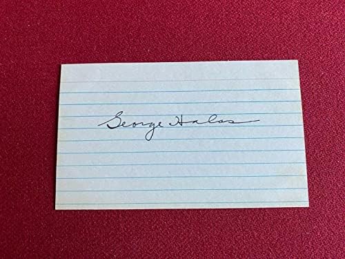 ג ' ורג ' האלס חתום דובי כרטיס אינדקס-חתימות לחתוך