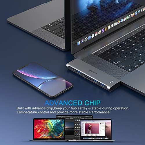 USB C מתאם עבור ה-MacBook Pro מתאם, MacBook Pro מתאם USB MacBook Pro-HDMI עם 3 מתאמי USB 3.0, 4K@60Hz HDMI,