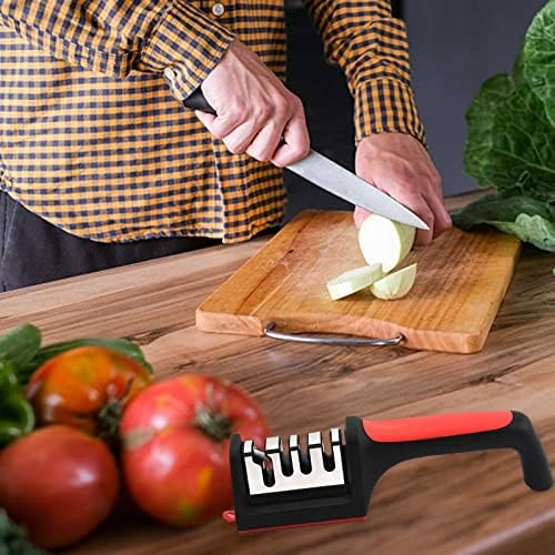 4-ב-1 סכין מחדד, 4-שלב סכין מחדד למטבח סכין כיס, הטוב ביותר מטבח סכין מחדד באמת עובד עבור קרמיקה