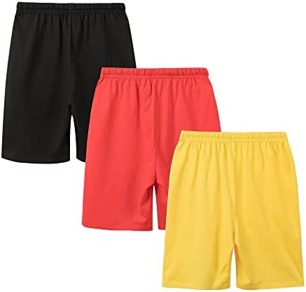 Kowlion Kids מכנסיים קצרים כותנה סרוגים יסודות קיץ מושכים מכנסיים קצרים לילדים וילדות ספורט אתלטי