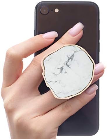 אחיזת טלפון קריסטלית מאת Hoty - טבע טבעי של אבן סלולרית מעמד - מחזיק Selfie ייחודי וחמוד -
