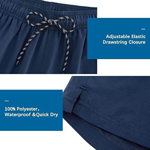 גברים בגד ים בגד ים עם דחיסת אוניית 5.5 תפר אנטי לחמם חוף מהיר יבש לשחות מכנסיים קצרים