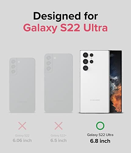 RINGKE FUSION-X תואם למארז Samsung Galaxy S22 Ultra 5G, גב קשיח ברור עם כיסוי טלפון מגן משופר.