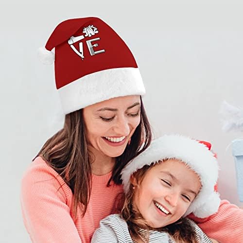מעצב שיער מעצב שיער אהבת חג המולד כובע רך קטיפה סנטה כובע מצחיק כפה עבור חג המולד לשנה חדשה חגיגי מפלגה