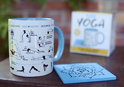 איך ל: ספל קפה יוגה-למד תנוחות יוגה בזמן שאתה שותה את הקפה שלך-כולל רכבת מזרן יוגה ומגיע בקופסת מתנה