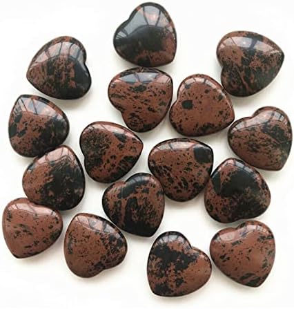 Binnanfang AC216 1PC עין טייגר אדום טבעי צורת לב אבן מדיטציה אבן ריפוי מתנה צ'אקרה אבנים טבעיות ומינרלים