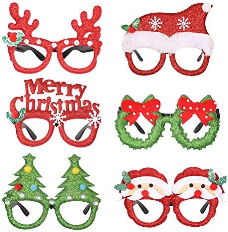 ABOOFAN 1 SET 6 PCS משקפי חג מולד מבוגרים משקפיים לילדים