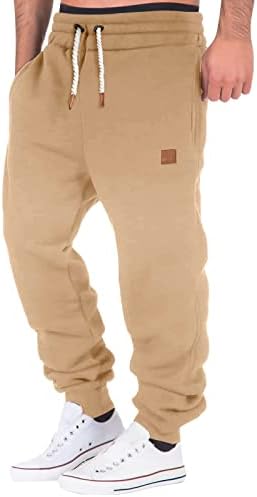 מכנסי טרנינג משקל כבד של מכנסי טרנינג משקל כבד, מכנסיים ספורט מותניים אלסטיים מכנסיים ספורט מכנסי
