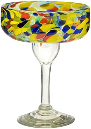 Amici Home ,, Carnaval Margarita זכוכית שתייה, חרוזים אטומים מוטבשים, מחזורים ממוחזרים ביד מלאכותית כלי שולחן