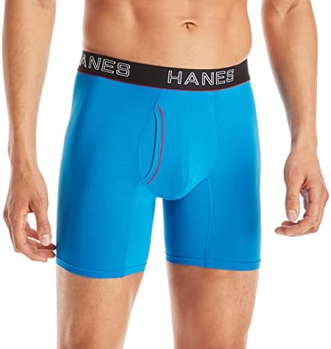 Hanes Ultimate's Men's Comfort Flex Fit Ultra קל משקל קל בוקסר קצר 4 חבילות, שונות, קטנות
