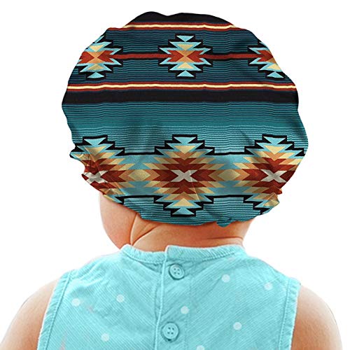 SniLety Bohemia סגנון שבטי תמונה מצנפת תינוק 0-6 חודשים כובעי רחצה לכיסוי ראש ילדים, ילדים ללבוש כובעי