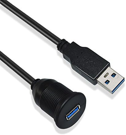 לוח USB סומק כבל הרכבה - שולית אחת 3.3ft USB 3.0 הרחבה הרכבה על USB, הרכבה, הרכבה על סומק, כבל הר הפאנל,