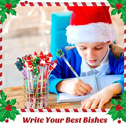 חג המולד עפרונות בתפזורת, חג המולד רב נקודת ניתן לגיבוב לדחוף עיפרון 4 סגנונות מראש חידד עפרונות