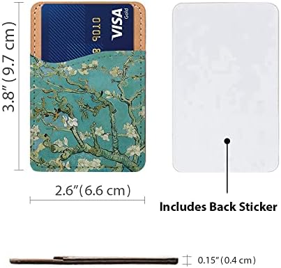 ארנק מחזיק כרטיסי אשראי אוניברסלי של Fincibo PU ארנק לכל הטלפונים הסלולריים הניידים החכמים - Brossom and van Gogh