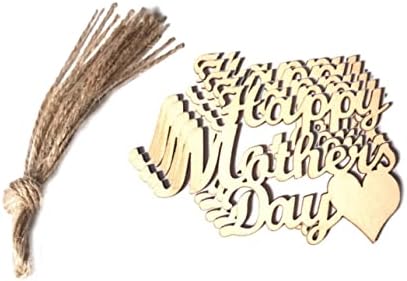 DIDISEAON 10 יחידים חוטים חבל עץ יום האם תלויה יום אמהות מאושר יום תלוי אהבה עץ תלוי תליון קטן חבל עץ עץ פסטיבל