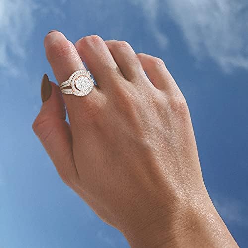 2023 חדש גבירותיי זירקון מתנת מסיבת 511 אופנה זרוק בצורת כלה טבעת אגס בצורת חתונה טבעת טבעות מקומי אקלקטי