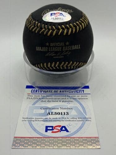 פיט רוז חתום על חתימה רשמית MLB שחור וזהב תחרה בייסבול PSA DNA *13 - כדורי חתימה עם חתימה