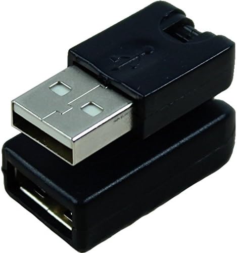 קוניה שחור USB 2.0 זכר ל- USB מתאם זווית סיבוב נקבה