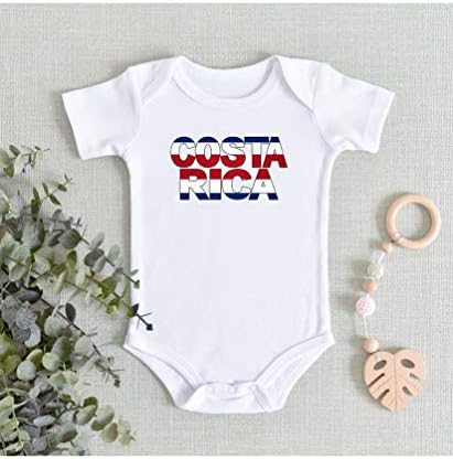Triplebdesigns קוסטה ריקה חמוד מקלחת לתינוק מתנה בגד גוף מתנה דגל תינוקות בן יומו