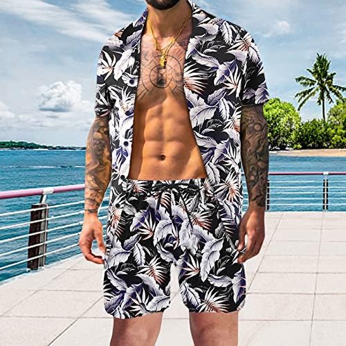 תלבושות אימוניות 2 חלקים לתלבושות לגברים חולצה הוואי אופנתית ומערכות קצרות