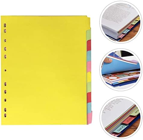 24 יחידות עם מתכון חוצצים צבעוני אביזרי מסמך כרטיסיות מחברת קלסרים נייר דף סיווג גודל תוויות חורים קלסר-חורים