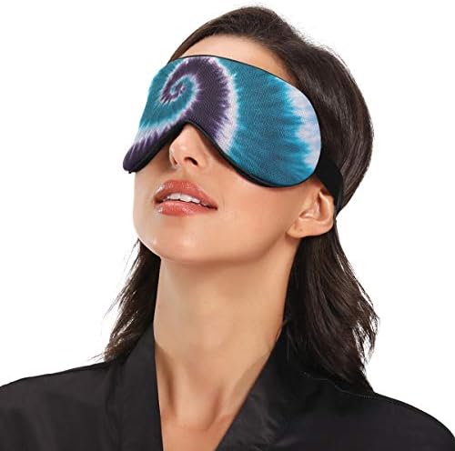 Alaza Blue Purple Sull Dye Abstract Mask Mask עבור נשים גברים אפלים קירור מסכת עיניים מצחיקה לשינה עם רצועה אלסטית