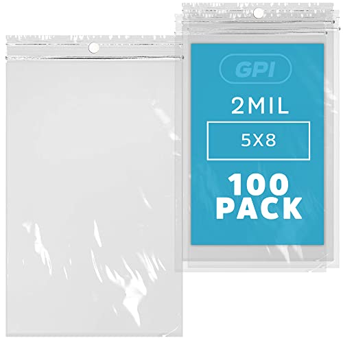 GPI - 9 x 12 - חבילה בתפזורת 100, 2 מיליון עבה, גדולות, גדולות וברורות של שקיות מיקוד, חור תלייה