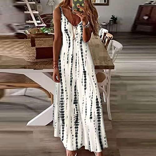 נשים קוטקרם 2023 קיץ בוהו ספגטי מזדמן רצועה שמלת מסיבת צוואר מרובעת פלוס גודל קו חוף חוף ארוך שמלת